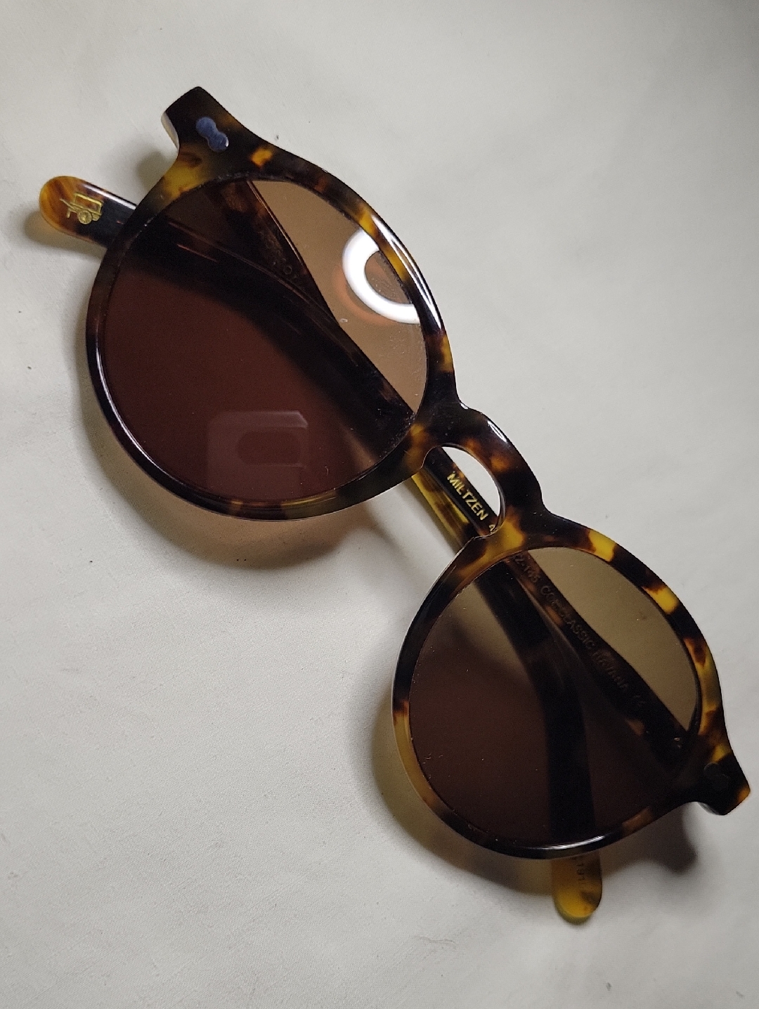 Mascot Miltzen Round Sunglasses - Brown Lenses. With Longchamp Hard Case